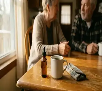 A dropper releasing golden liquid into a mug of coffee, slow zoom